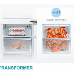 Kylskåp med frys Midea 338L Steel MERB345MGC02