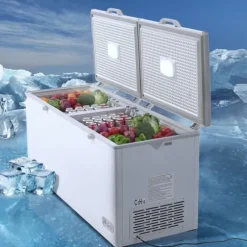 Kystfrys 19,8 ku.ft / 561 L stor djupfrys med 4 avtagbara korgar, energieffektiv, tyst drift