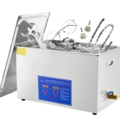 30L 100A Ultrasonisk rengöringsmaskin med värme 600W i rostfritt stål för glasögon, smycken, tandproteser, mynt m.m. (30L)