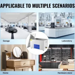 30L 100A Ultrasonisk rengöringsmaskin med värme 600W i rostfritt stål för glasögon, smycken, tandproteser, mynt m.m. (30L)