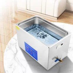 30L 100A Ultrasonisk rengöringsmaskin med värme 600W i rostfritt stål för glasögon, smycken, tandproteser, mynt m.m. (30L)