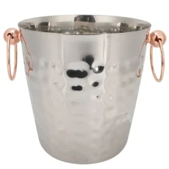 3L bärbar ishink i rostfritt stål med champagnefat och handtag för hemmabruk i baren