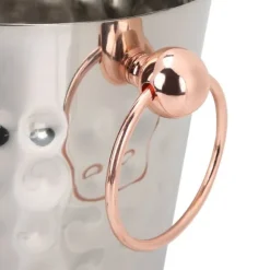 3L bärbar ishink i rostfritt stål med champagnefat och handtag för hemmabruk i baren