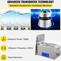 6L 40kHz 180W digital ultraljudsrengörare, djuprengöring, justerbar tid/temperatur, humaniserad design, bred applikation