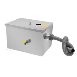 20L Kommersiell Fettavskiljare, Hållbart Rostfritt Stål, Automatisk Avstängningsanordning,Silver