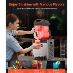 12L Kommersiell Slushy Maskin, Margarita Smoothie Frusen Dryckstillverkare, Kraftfull, Snabbkylning