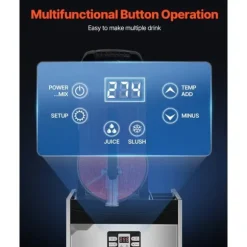 12L Kommersiell Slushy Maskin, Margarita Smoothie Frusen Dryckstillverkare, Kraftfull, Snabbkylning