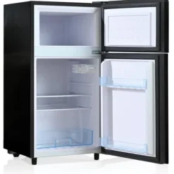 72L Mini-Kylskåp, Svart glastdörr, 39dB, 7-stegs temperatur, LED-ljus, R600 Kylmedel, Direktkylning, För hem, kontor