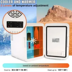10L portabelt litet kylskåp för fordon och hem, mini bilkylskåp, kallt och varmt dubbla lägen, tyst drift