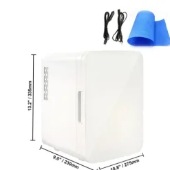 10L portabelt litet kylskåp för fordon och hem, mini bilkylskåp, kallt och varmt dubbla lägen, tyst drift