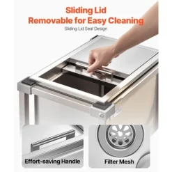 28L Rullande Kylbox, Utomhus Stående Islåda på Hjul, Utfällbara Handtag, Perfekt för Camping och Picknick