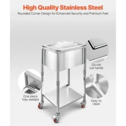 31L Rullande Kylbox, Utomhus Stående Islåda, Praktisk Med Hjulfunktion