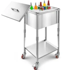 31L Rullande Kylbox, Utomhus Stående Islåda, Praktisk Med Hjulfunktion