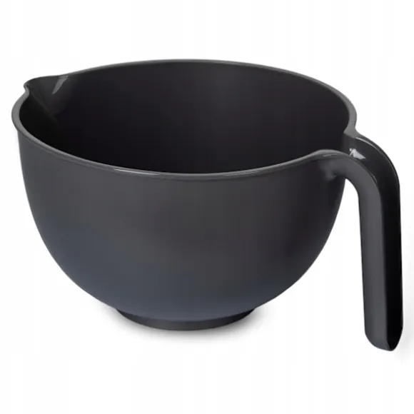 3L rund köksskål med handtag för snacks, mörk grafit