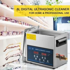 6L Ultraljudsrengöring Dubbelfrekvens med värmare för smycken, glasögon, proteser och kretskort 28/40KHz