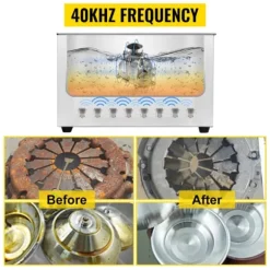 10L 240W 40kHz kommersiell digital ultraljudsrengörare, djuprengöring, justerbar tid/temperatur, humaniserad design, bred applikation