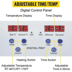 10L 240W 40kHz kommersiell digital ultraljudsrengörare, djuprengöring, justerbar tid/temperatur, humaniserad design, bred applikation