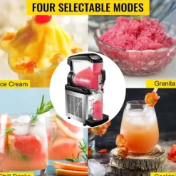 6L 450W slush maskin för hemmabruk, 4 valbara lägen, effektiv kylning, 360° omrörning, lätt att använda, lätt att rengöra