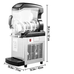 6L 450W slush maskin för hemmabruk, 4 valbara lägen, effektiv kylning, 360° omrörning, lätt att använda, lätt att rengöra