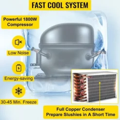 15L X 3 tankar 1800W slaskmaskin med exakt kontrollpanel, snabb kylning, hänsynsfull design, lätt att rengöra, bred applikation