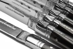 Laguiole Heritage stekknivar 6 st Svart