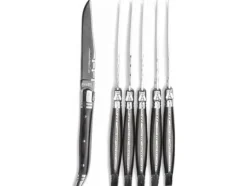 Laguiole Heritage stekknivar 6 st Svart