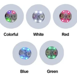 LED-belysta glasunderlägg - Faderr - Set med 10 - Runda - Vit - 3 ljuslägen