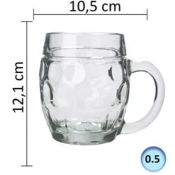 Ölglas, Ölsejdel, Ölkrus, Ölmugg - set med 6 ölglas Tübinger 0,5 liter