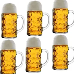 Ölglas, Ölsejdel, Ölkrus, Ölmugg - set med 6 ölglas ISAR 1 liter