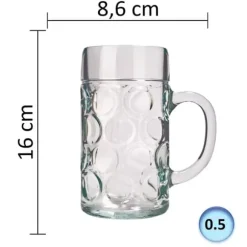 Ölglas, Ölsejdel, Ölkrus, Ölmugg - set med 6 ölglas ISAR 0,5 liter