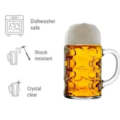 Ölglas, Ölsejdel, Ölkrus, Ölmugg - set med 6 ölglas ISAR 0,5 liter
