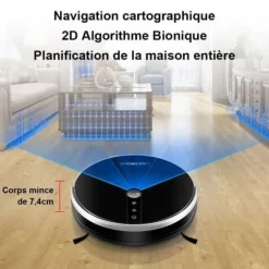 LIECTROUX C30B - Robotdammsugare Gyro 4000Pa - 120min - APP - Centralborste - Separat damm- och vattentank - Tyst - Husdjur