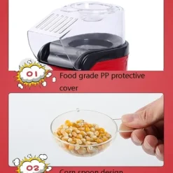 Liten Popcornmaskin. Poppa Popcorn helt utan att tillsätta Olja / Smör.