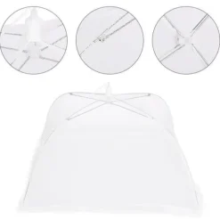 Livsmedelsöverdrag - Ej specificerat - 2 ST - Fällbar - Återanvändbar - Vit nät