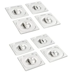 Lock till GN-kantin 1/6 - 8 st rostfritt stål | Färg: Silver | Storlek: Standardmått