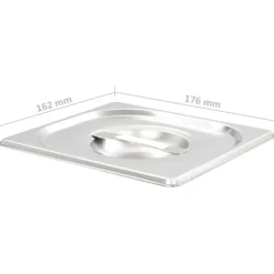 Lock till GN-kantin 1/6 - 8 st rostfritt stål | Färg: Silver | Storlek: Standardmått