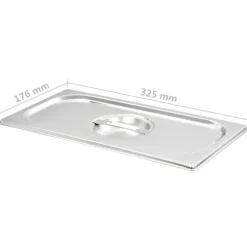 Lock till GN-kantin 1/3 - 4 st rostfritt stål | Färg: Rostfritt stål | Storlek: Standardmått