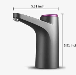 Lollanda Elektrisk automatisk vattenflaskpump för camping och hemmabruk, USB-Laddning, hink vattenpump, automatisk dryckespump - Svart