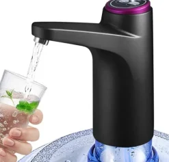 Lollanda Elektrisk automatisk vattenflaskpump för camping och hemmabruk, USB-Laddning, hink vattenpump, automatisk dryckespump - Svart