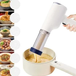 Lollanda Lollanda 6-i-1 automatisk pastamaskin, elektrisk pastamaskin, handhållen automatisk pastatillverkare, ergonomisk design, lätt att rengöra