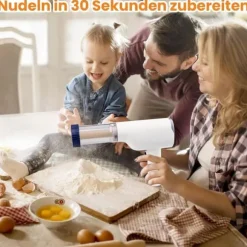 Lollanda Lollanda 6-i-1 automatisk pastamaskin, elektrisk pastamaskin, handhållen automatisk pastatillverkare, ergonomisk design, lätt att rengöra