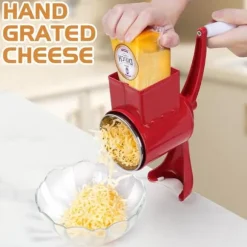 Lollanda Manuell nötkvarn med 2 avtagbara trumblad, ostrivare med vev, jordnötskvarn, mandelkvarn