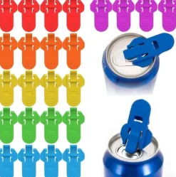 Lollanda 24-pack enkel burköppnare / flasköppnare, flerfärgad – återanvändbar läskburköppnare, dryckesburköppnare, perfekt för picknick och fester
