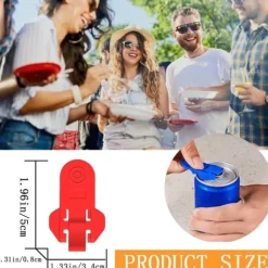 Lollanda 24-pack enkel burköppnare / flasköppnare, flerfärgad – återanvändbar läskburköppnare, dryckesburköppnare, perfekt för picknick och fester