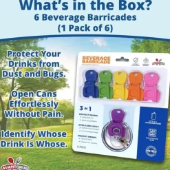 Lollanda 6-pack enkel burköppnare / flasköppnare / konservöppnare – öppnare för burkar, återanvändbar läskburköppnare, skyddar fingrarna, flerfärgad | CDON