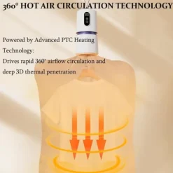 Lollanda Portabel torktumlare – 360° varmluftstork med torkpåse, tyst drift, timer 30–240 minuter, perfekt för resa