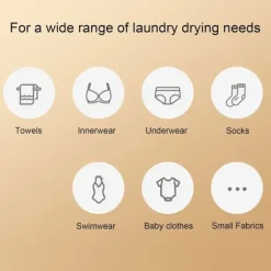 Lollanda Portabel Torktumlare, Minitork för Kläder, Snabbtork, med Torkpåse, Kompakt, för Resor & Hem