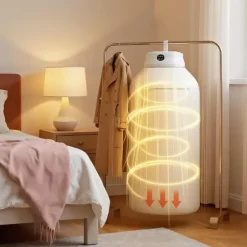 Lollanda Portabel Tørretumbler 400W, Vikbar Torktumlare, Lågljud med Timer, för Hem, Camping & Resor