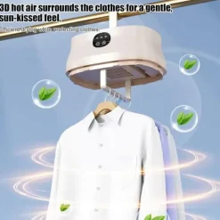 Lollanda Portabel Tørretumbler 400W, Vikbar Torktumlare, Lågljud med Timer, för Hem, Camping & Resor