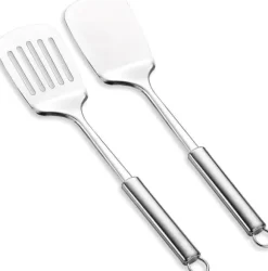 Lollanda Stekspade Set 2-delar Rostfritt Stål, Stekspadeset, hållbar stekspade för stekning – Diskmaskinssäker